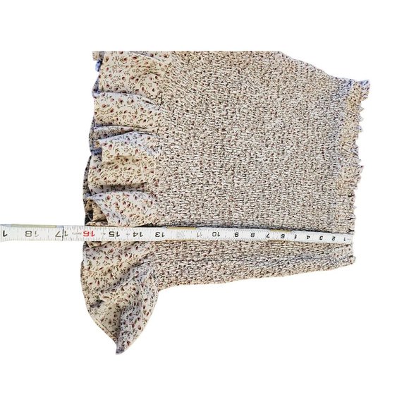 Blush scrunch mini skirt size Medium ruffle hem floral print - Picture 8 of 8